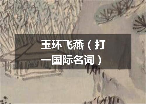 玉环飞燕（打一国际名词）