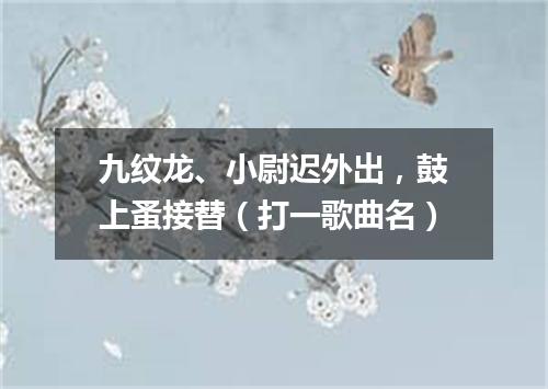 九纹龙、小尉迟外出，鼓上蚤接替（打一歌曲名）