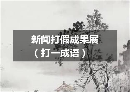 新闻打假成果展（打一成语）