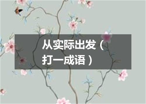 从实际出发（打一成语）