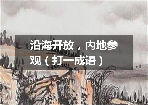 沿海开放，内地参观（打一成语）