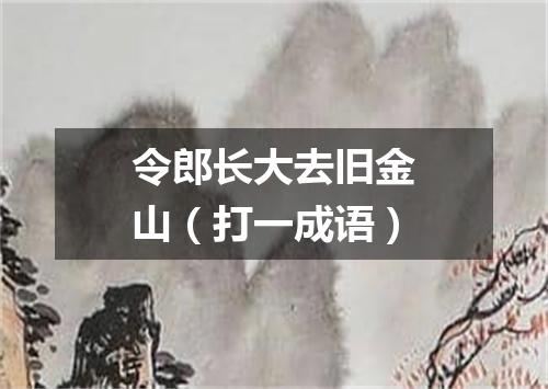令郎长大去旧金山（打一成语）