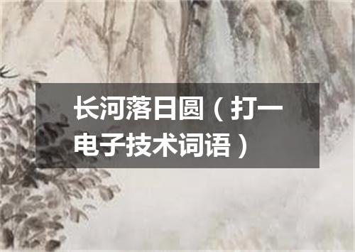 长河落日圆（打一电子技术词语）