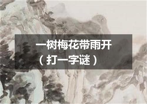 一树梅花带雨开（打一字谜）