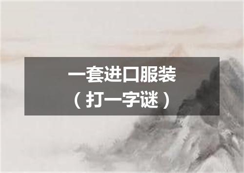 一套进口服装（打一字谜）