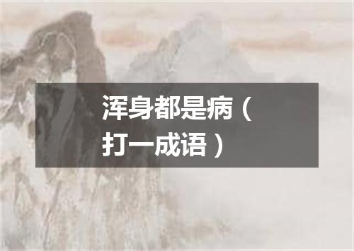 浑身都是病（打一成语）