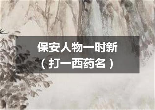 保安人物一时新（打一西药名）