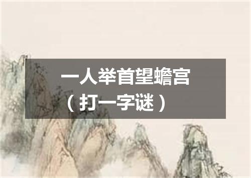 一人举首望蟾宫（打一字谜）