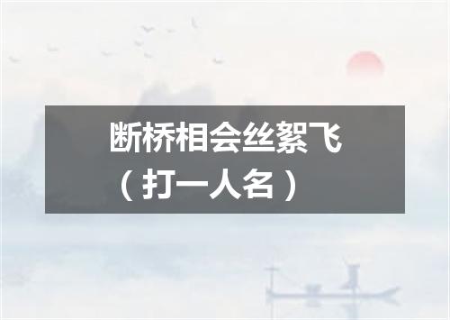 断桥相会丝絮飞（打一人名）
