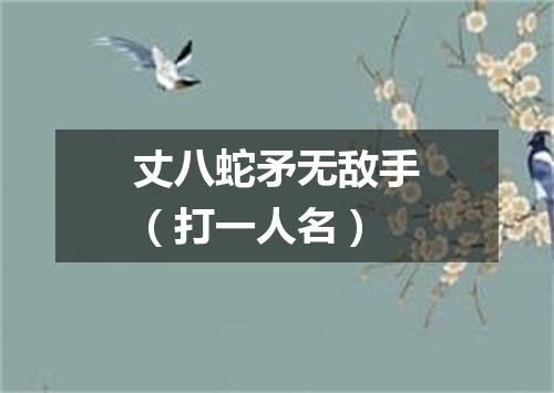 丈八蛇矛无敌手（打一人名）