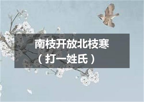南枝开放北枝寒（打一姓氏）