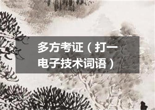多方考证（打一电子技术词语）