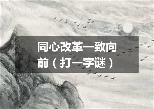 同心改革一致向前（打一字谜）