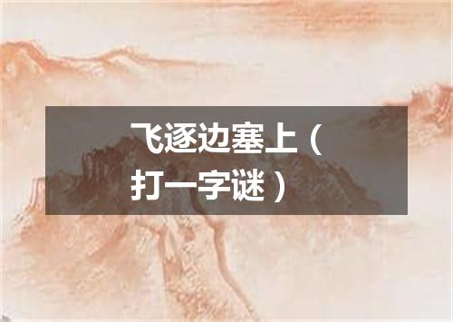 飞逐边塞上（打一字谜）