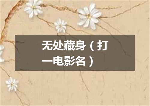 无处藏身（打一电影名）