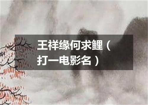 王祥缘何求鲤（打一电影名）