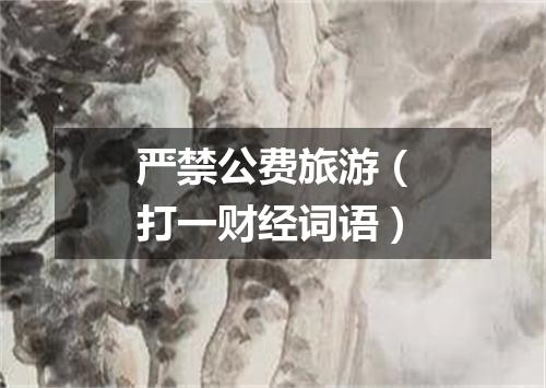 严禁公费旅游（打一财经词语）
