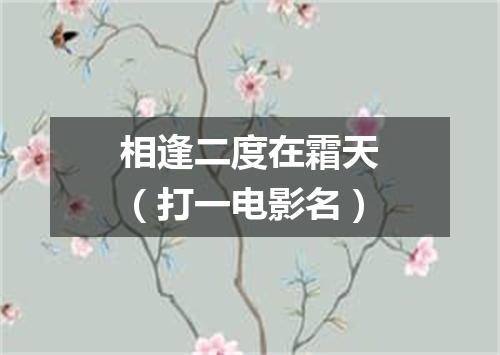 相逢二度在霜天（打一电影名）