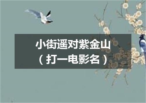 小街遥对紫金山（打一电影名）