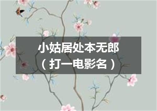 小姑居处本无郎（打一电影名）