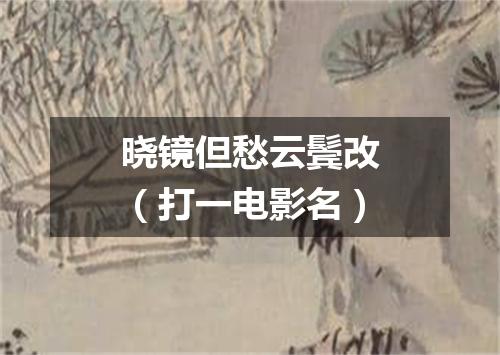 晓镜但愁云鬓改（打一电影名）