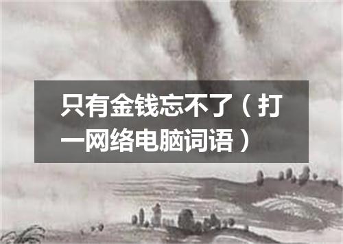 只有金钱忘不了（打一网络电脑词语）