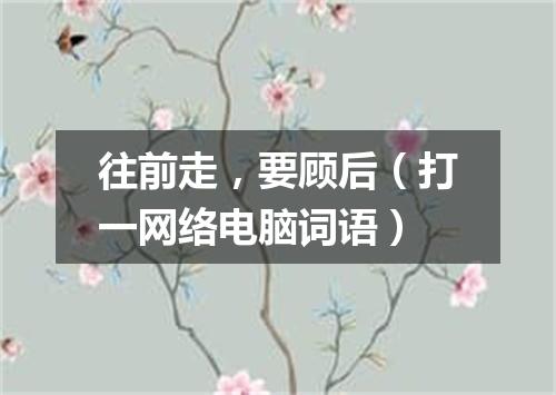 往前走，要顾后（打一网络电脑词语）
