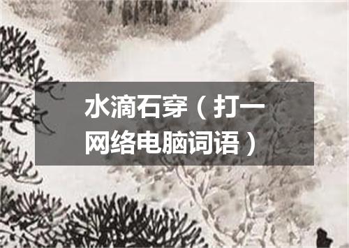 水滴石穿（打一网络电脑词语）