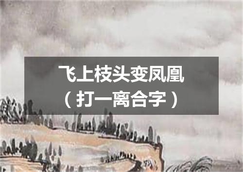 飞上枝头变凤凰（打一离合字）