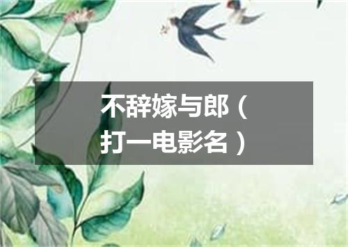不辞嫁与郎（打一电影名）