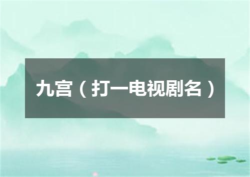 九宫（打一电视剧名）