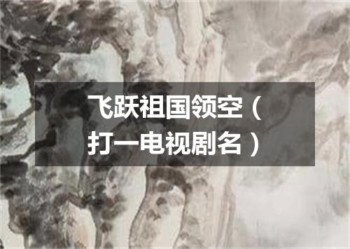 飞跃祖国领空（打一电视剧名）