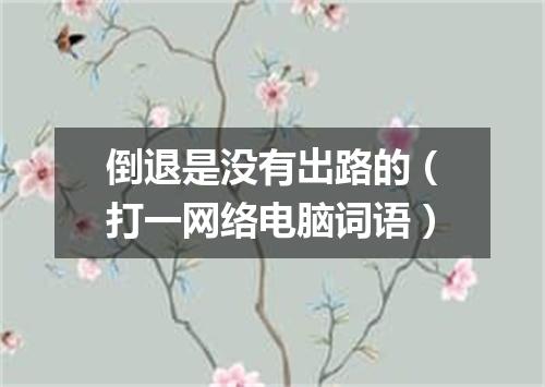 倒退是没有出路的（打一网络电脑词语）