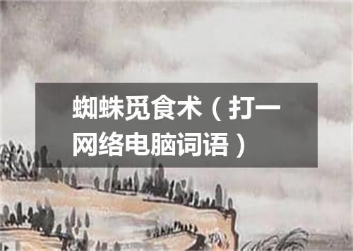 蜘蛛觅食术（打一网络电脑词语）