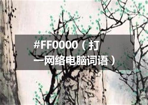 #FF0000（打一网络电脑词语）
