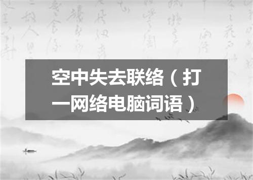 空中失去联络（打一网络电脑词语）