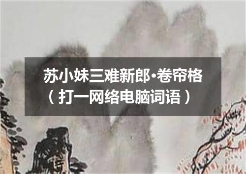 苏小妹三难新郎·卷帘格（打一网络电脑词语）
