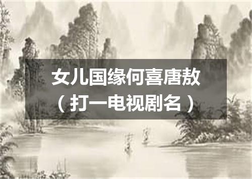 女儿国缘何喜唐敖（打一电视剧名）