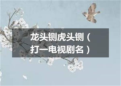 龙头铡虎头铡（打一电视剧名）