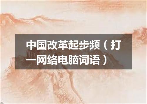 中国改革起步频（打一网络电脑词语）