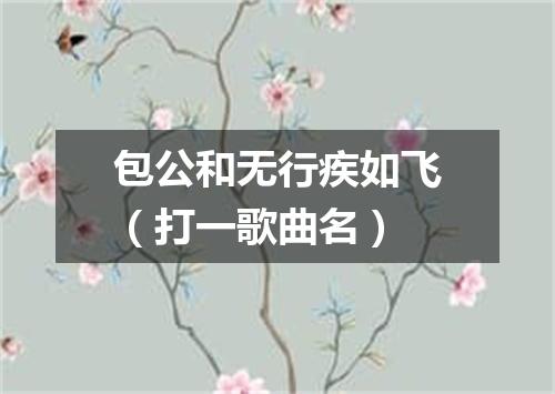 包公和无行疾如飞（打一歌曲名）