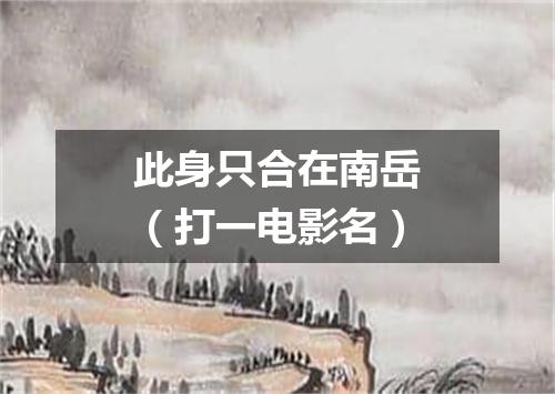 此身只合在南岳（打一电影名）