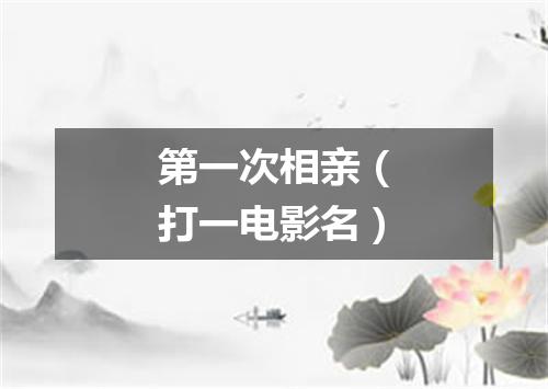 第一次相亲（打一电影名）