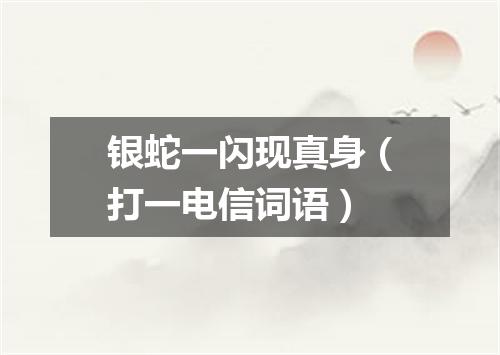 银蛇一闪现真身（打一电信词语）