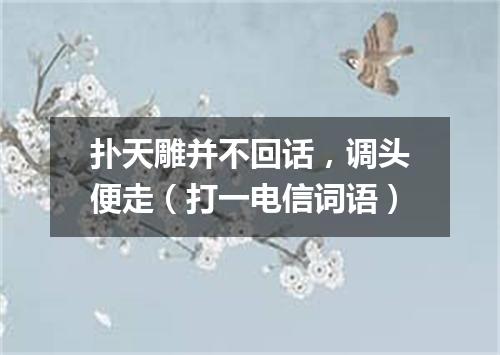 扑天雕并不回话，调头便走（打一电信词语）