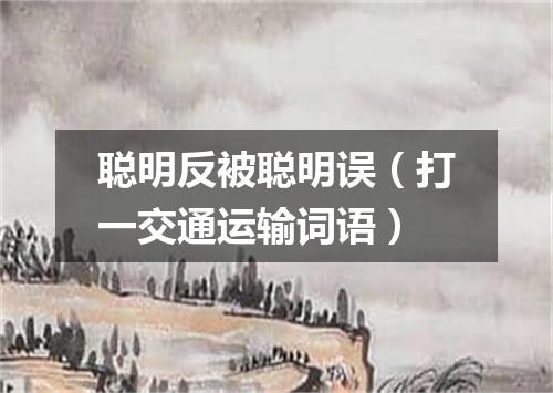 聪明反被聪明误（打一交通运输词语）