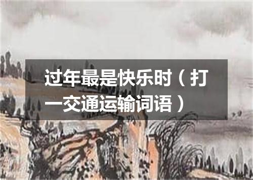 过年最是快乐时（打一交通运输词语）