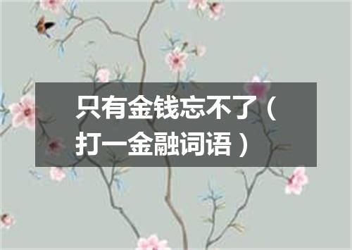 只有金钱忘不了（打一金融词语）