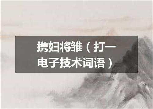 携妇将雏（打一电子技术词语）