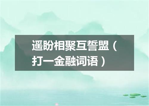 遥盼相聚互誓盟（打一金融词语）